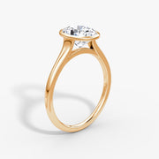 Oval Cut - Bezel Ring - 14 K Gold